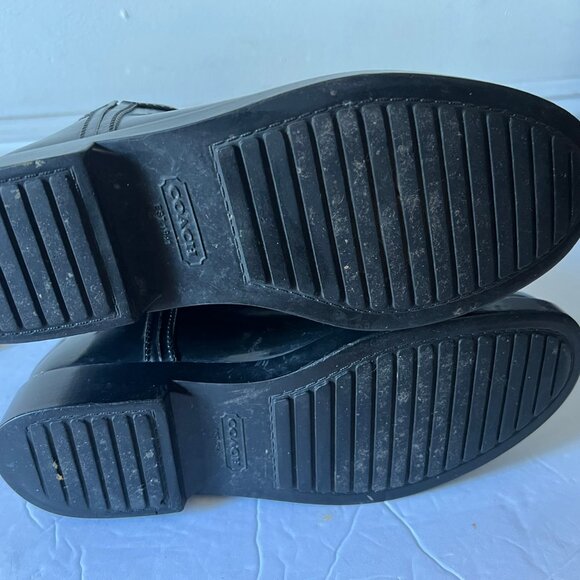 $400 COACH TRISTEE RAIN BOOTS LACE BACK MONOGRAM SIZE 8 US - Picture 9 of 9